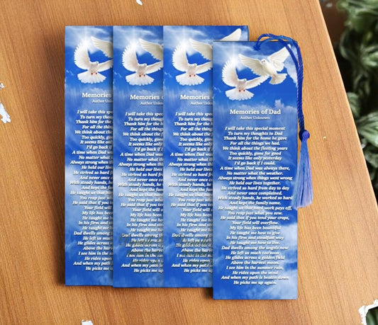 Pair of Doves Memorial Bookmark Design & Print (Pack of 50)
