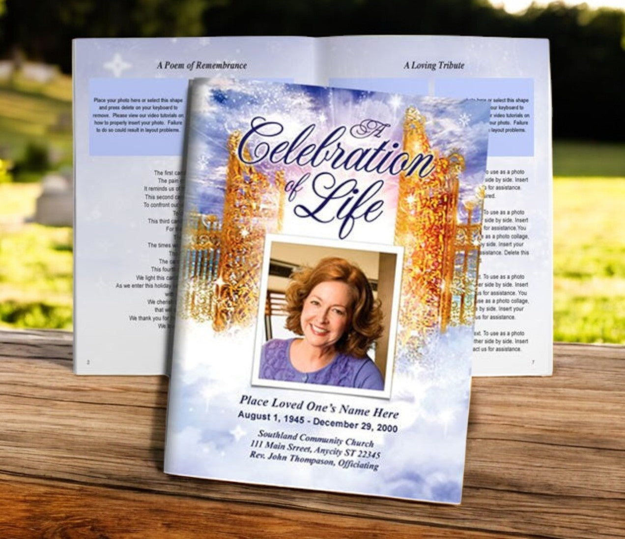 Pathway Funeral Booklet Template