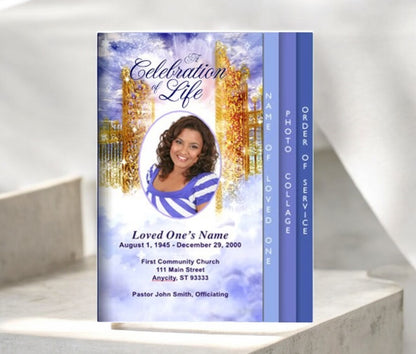 Pathway 8-Sided Graduated Funeral Program Template