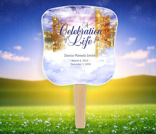 Pathway Memorial Fan With Wooden Handle (Pack of 10)