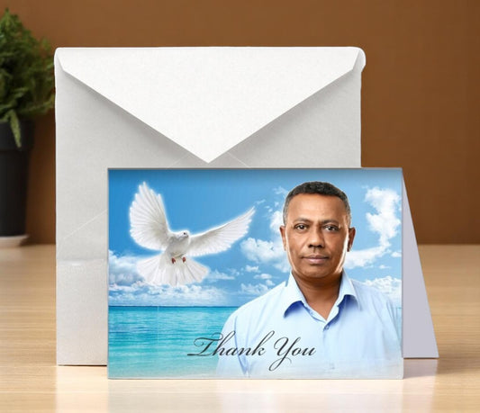 Peaceful Funeral Thank You Card Design & Print (Pack of 50)