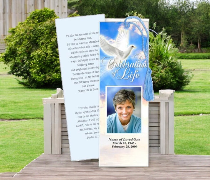 Peace Memorial Bookmark Template – Funeral Program-Site Funeral ...