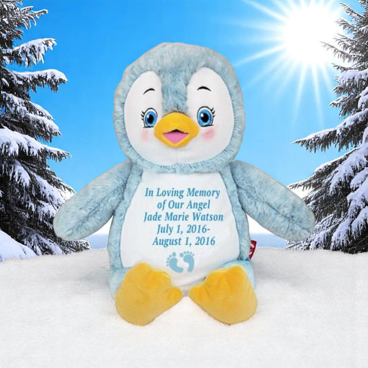 Puddles Penguin Stuffed Animal Memorial Urn