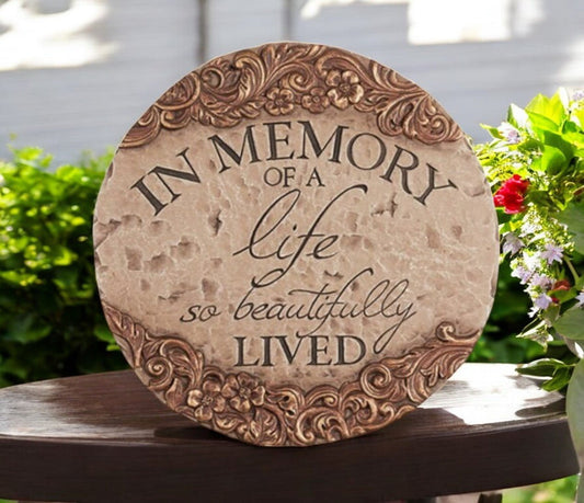 Personalized A Life Memorial Garden Stepping Stone - Funeral Program - Site Funeral Programs & Templates