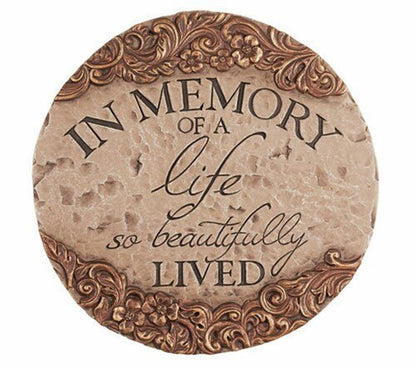 Personalized A Life Memorial Garden Stepping Stone - Funeral Program - Site Funeral Programs & Templates