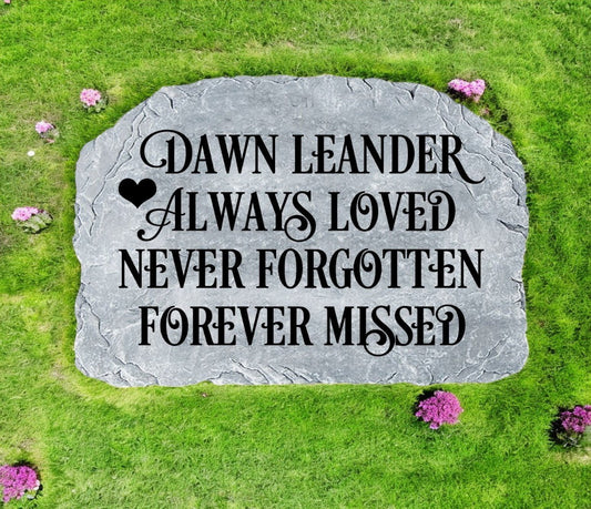 Personalized Always Loved Memorial Garden Stone - Funeral Program - Site Funeral Programs & Templates
