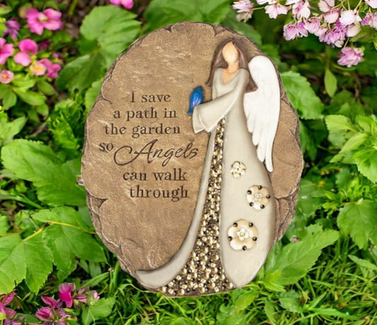 Personalized Angel Path Memorial Garden Stone - Funeral Program - Site Funeral Programs & Templates