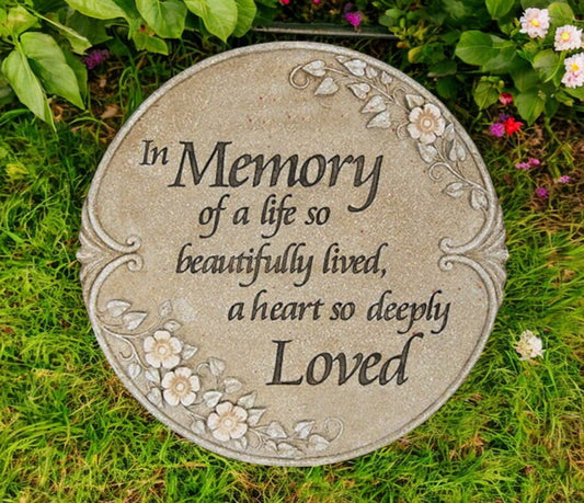 Personalized Beautiful Life Memorial Garden Stepping Stone - Funeral Program - Site Funeral Programs & Templates