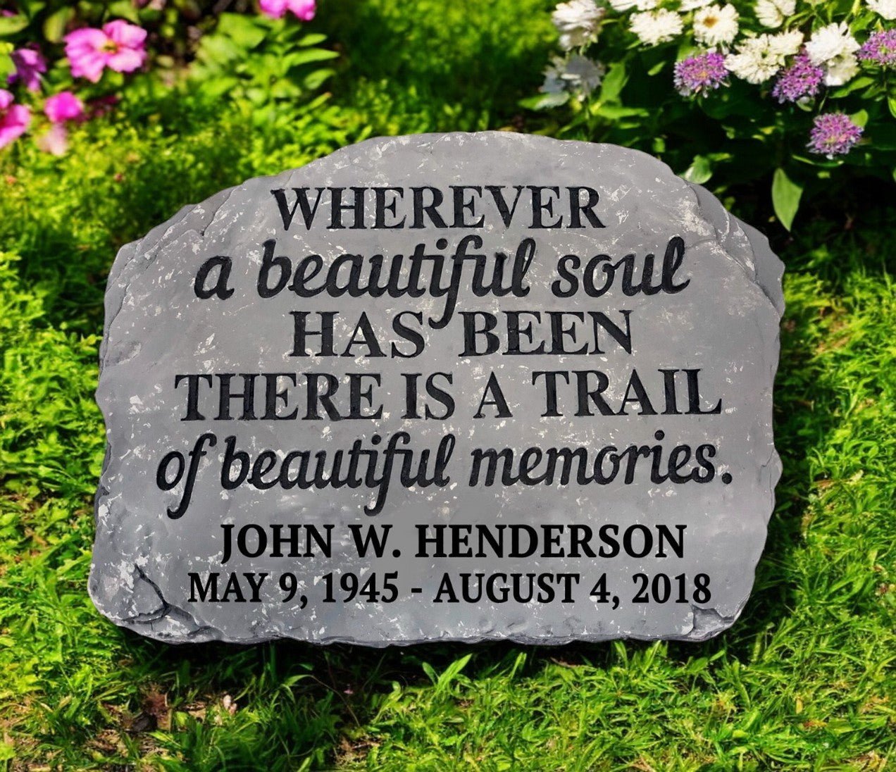 Personalized Beautiful Soul Memorial Garden Stepping Stone - Funeral Program - Site Funeral Programs & Templates