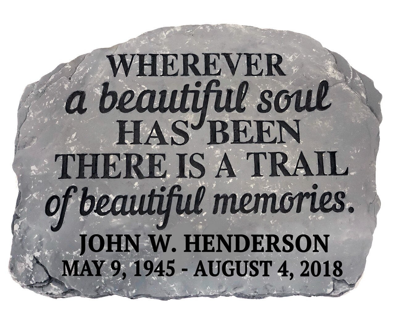 Personalized Beautiful Soul Memorial Garden Stepping Stone - Funeral Program - Site Funeral Programs & Templates