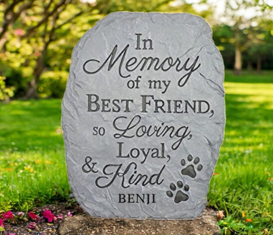 Personalized Best Friend Pet Memorial Stone - Funeral Program - Site Funeral Programs & Templates