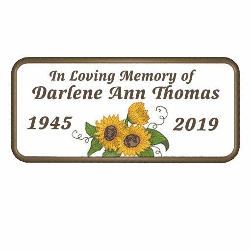 Personalized Embroidery Sunflower In Loving Memory Patch - Funeral Program - Site Funeral Programs & Templates