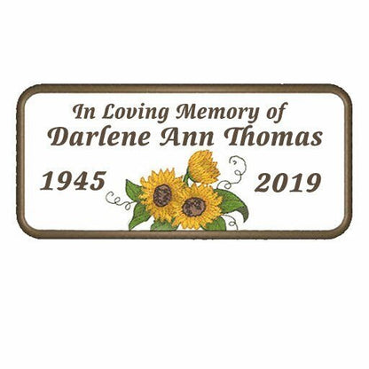 Personalized Embroidery Sunflower In Loving Memory Patch - Funeral Program - Site Funeral Programs & Templates