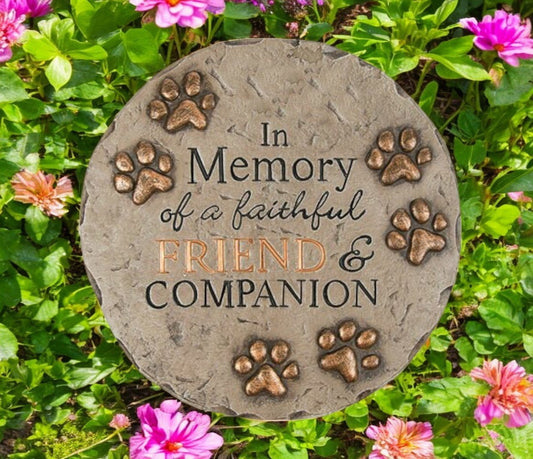 Personalized Faithful Friend Memorial Garden Stepping Stone - Funeral Program - Site Funeral Programs & Templates