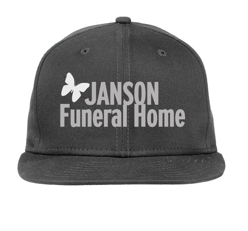 Personalized Funeral Home Logo Flat Bill Baseball Cap - The Funeral Program Site