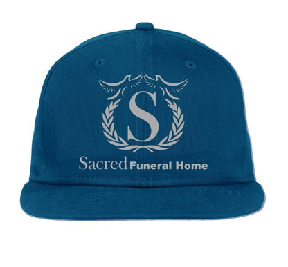 Personalized Funeral Home Logo Flat Bill Baseball Cap - The Funeral Program Site