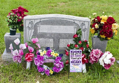 Personalized If Tears Stairway Memorial Garden or Cemetery Flag - Funeral Program - Site Funeral Programs & Templates
