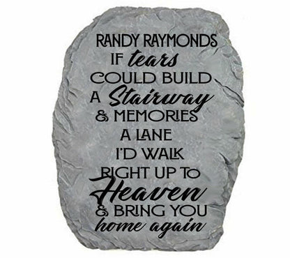 Personalized Tears Could Build A Stairway Memorial Garden Stone - Funeral Program - Site Funeral Programs & Templates