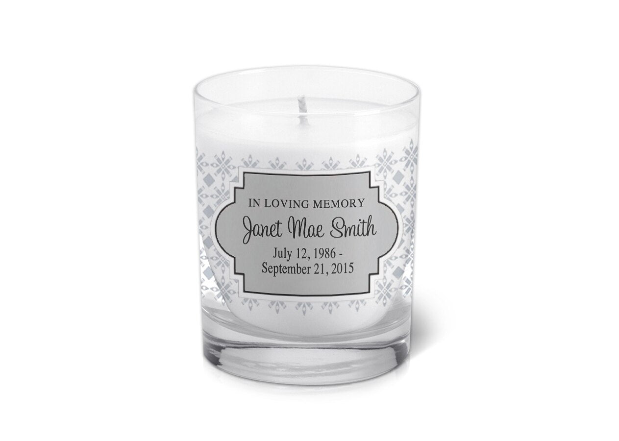 Peyton Personalized Votive Memorial Candle - The Funeral Program Site