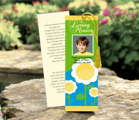 Playful Memorial Bookmark Template