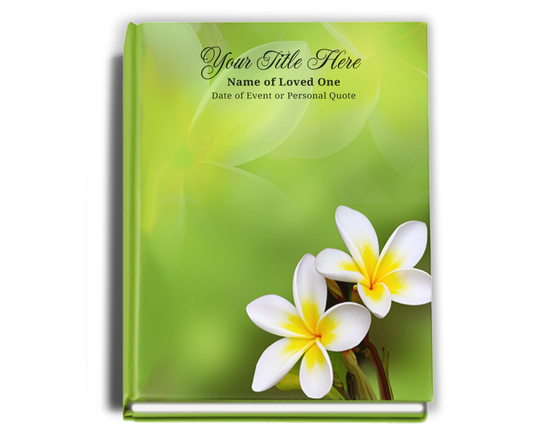 Plumeria Memorial Funeral Guest Book