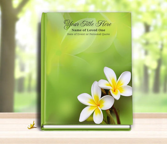 Plumeria Funeral Guest Book