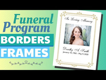 Borderline Funeral Program Template