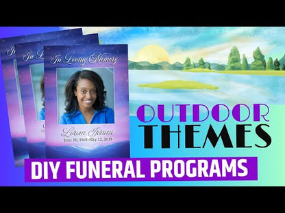 Autumn Funeral Program Template