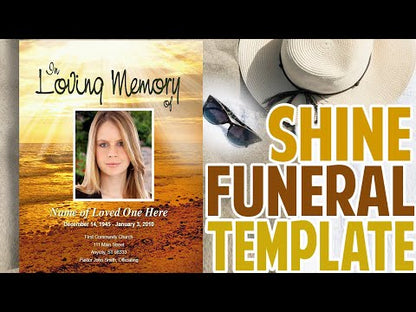 Shine Funeral Program Template