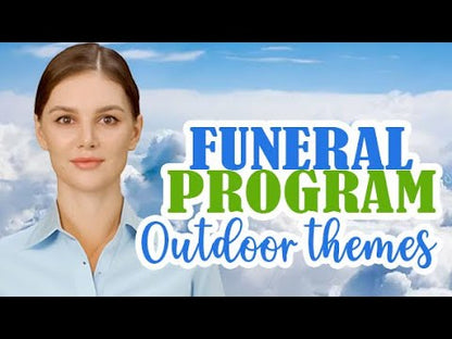 Snowy Mountain Funeral Program Template