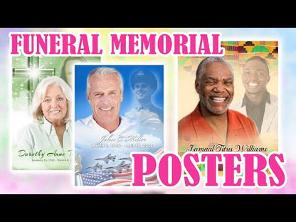 Baseball Funeral Memorial Poster Portrait