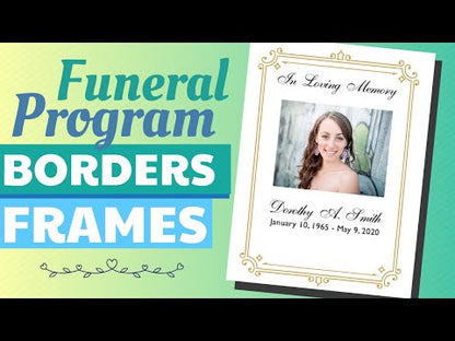 Crimson Funeral Program Template