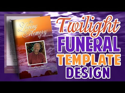 Twilight Funeral Program Template