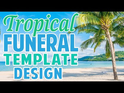 Tropical Funeral Program Template