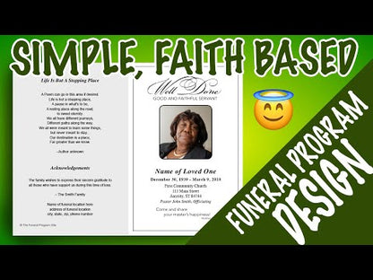 Beads Funeral Program Template