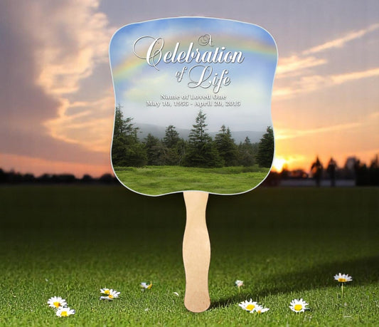 Promise Memorial Fan With Wooden Handle (Pack of 10)