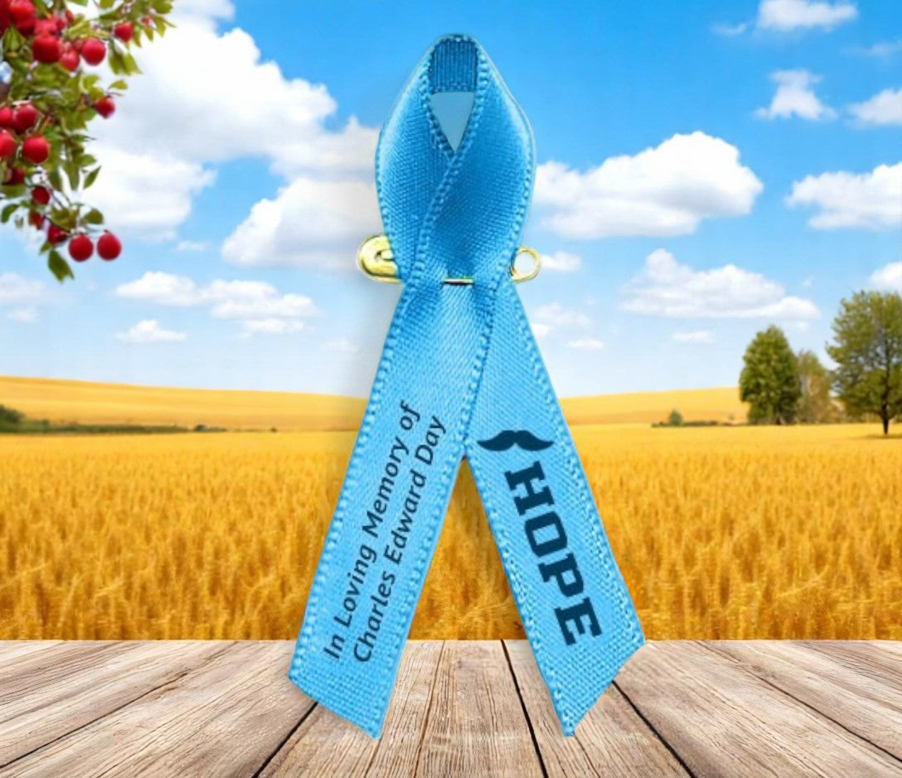Personalized Prostate Cancer Ribbon (Lt. Blue) - Pack of 10