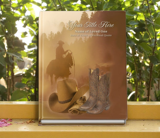 Ranch Funeral Guest Book