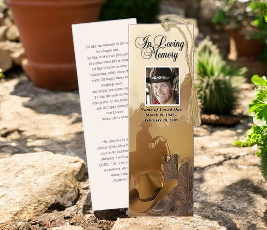 Ranch Memorial Bookmark Template