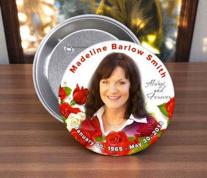 Red Diva Memorial Button (Pack of 10)