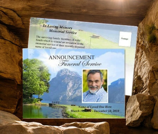 Reflection Funeral Announcement Template