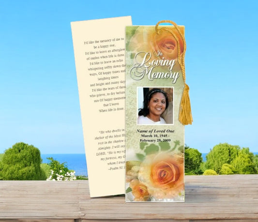 Rejoice Memorial Bookmark Template