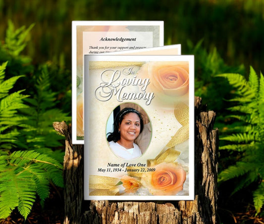 Rejoice Small Memorial Card Template