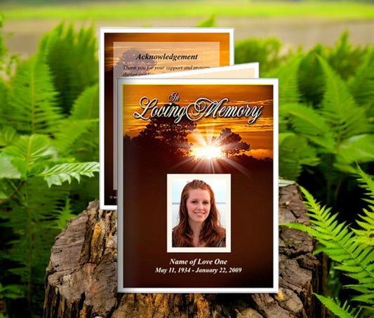 Renewal Small Memorial Card Template