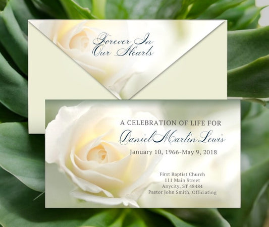 Roses Envelope Fold Program Design & Print (Pack of 50)