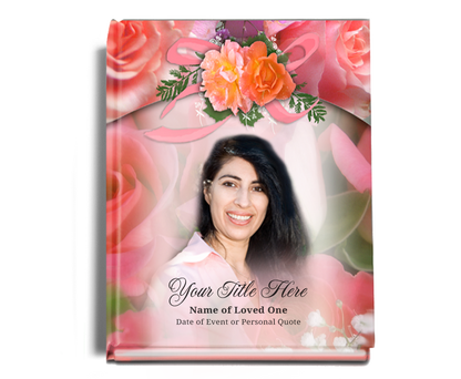 Rosy Memorial Funeral Guest Book