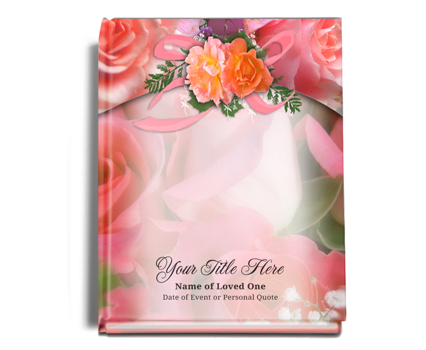 Rosy Memorial Funeral Guest Book