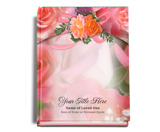 Rosy Memorial Funeral Guest Book