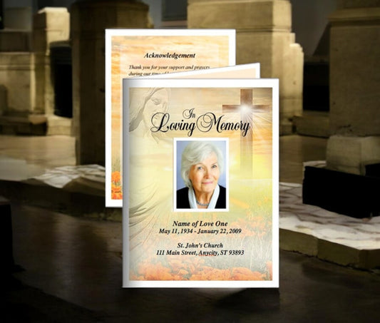 Savior Small Memorial Card Template