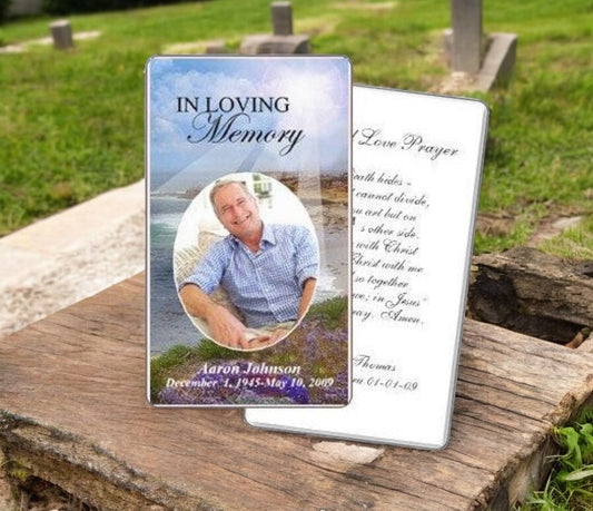 Seascape Prayer Card Template
